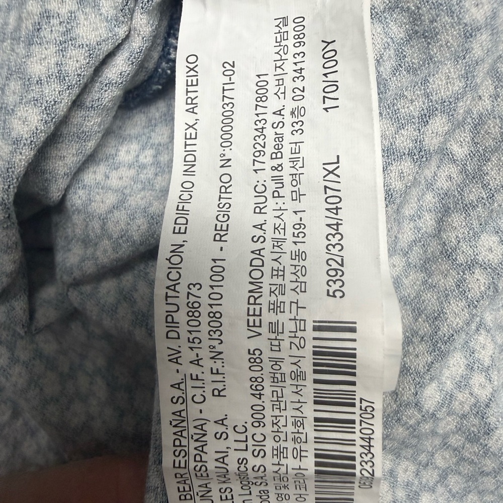 Pull&Bear Blue Floral Wrap Midi Dress - Picture 5 of 6